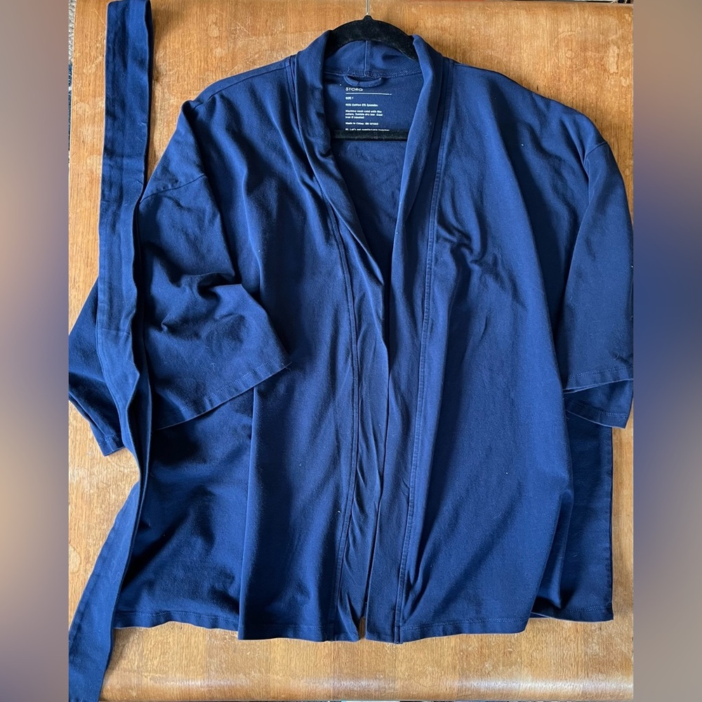STORQ 2 Piece Lounge Set Midnight Blue 1 XS Maternity Pajamas Kimono Robe